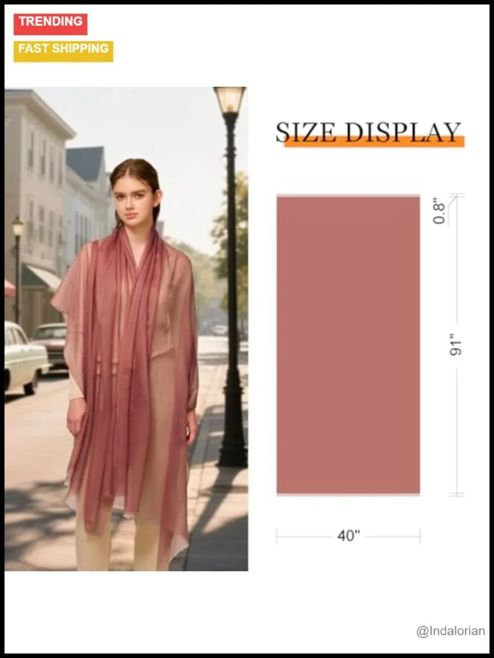 Luxury 100% Cashmere Shawl Wrap, Oversized Sheer Scarf for All Seasons